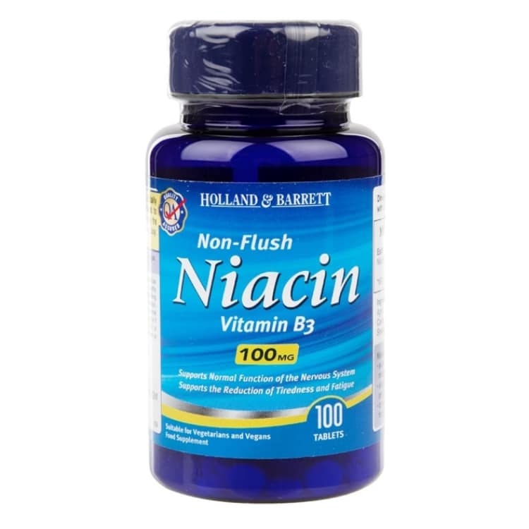 ikke-flush niacin, 100mg - 100 tabletter