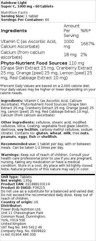 1000 mg - 60 tabletter