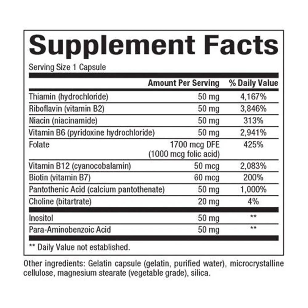 Natural Factors - Hi Potency B Complex 60 kapsler