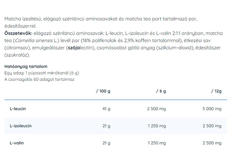 Nutriversum - BCAA 2:1:1 Matcha 360 g