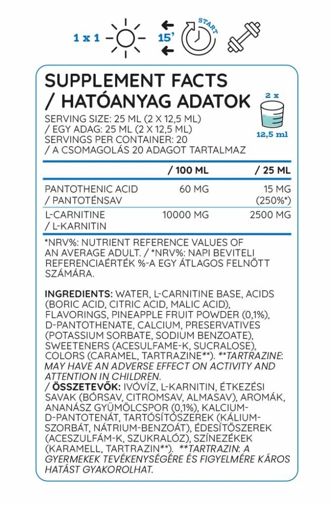 Nutriversum - L-Carnitine 2500 mg FLOW Ananas 500 ml