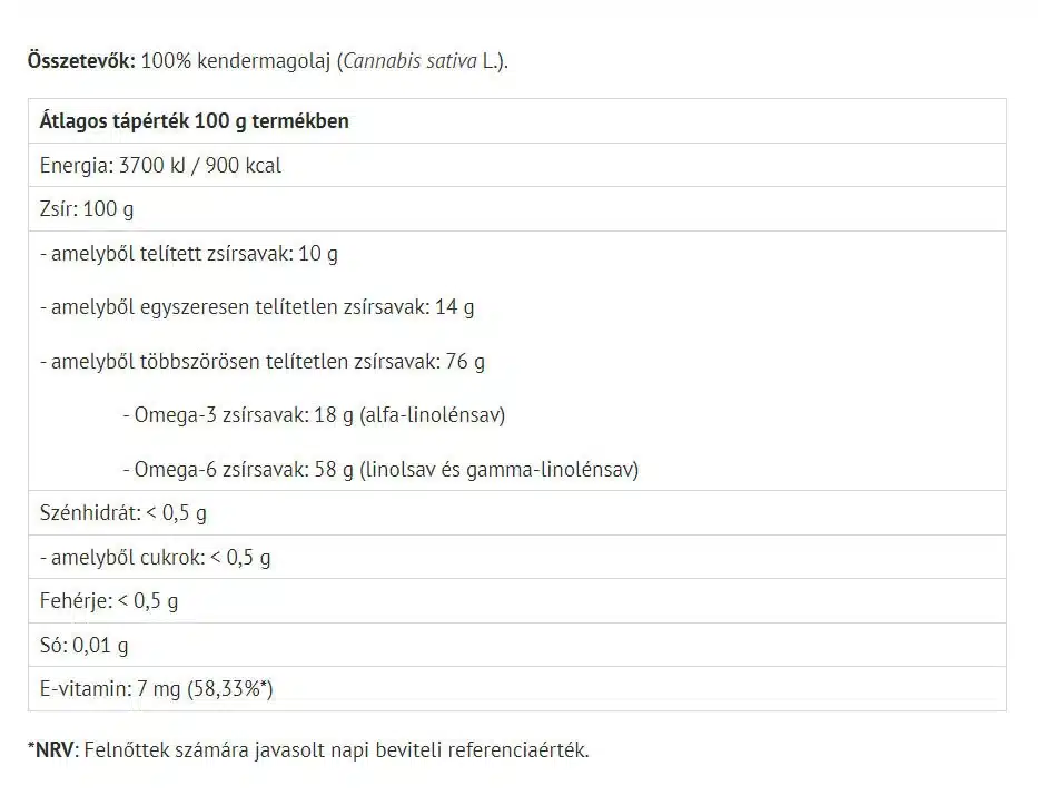 Natur Tanya - Hampefrøolie 250 ml - Billede 2