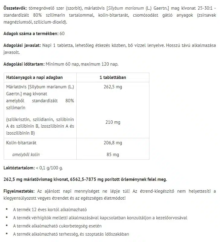 Natur Tanya - Mariatistel Max og Kolin (60 tabletter) - Billede 2