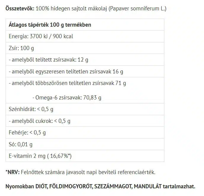 Natur Tanya - Valmueolie 250 ml - Billede 2