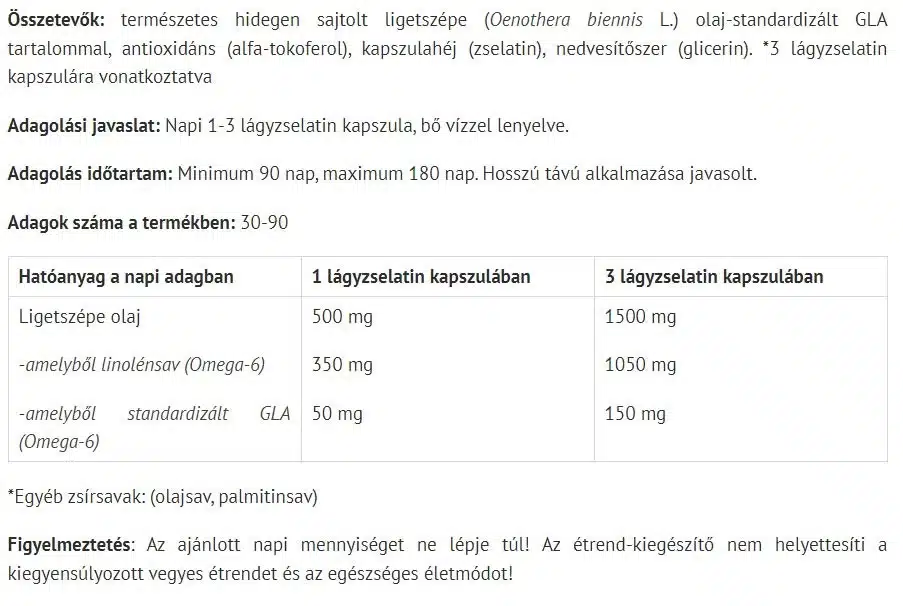 Natur Tanya - Standardiseret nattlysolie, 90 bløde kapsler - Billede 2