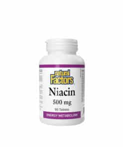Natural Factors Niacin 500 mg  (90 Tablets)