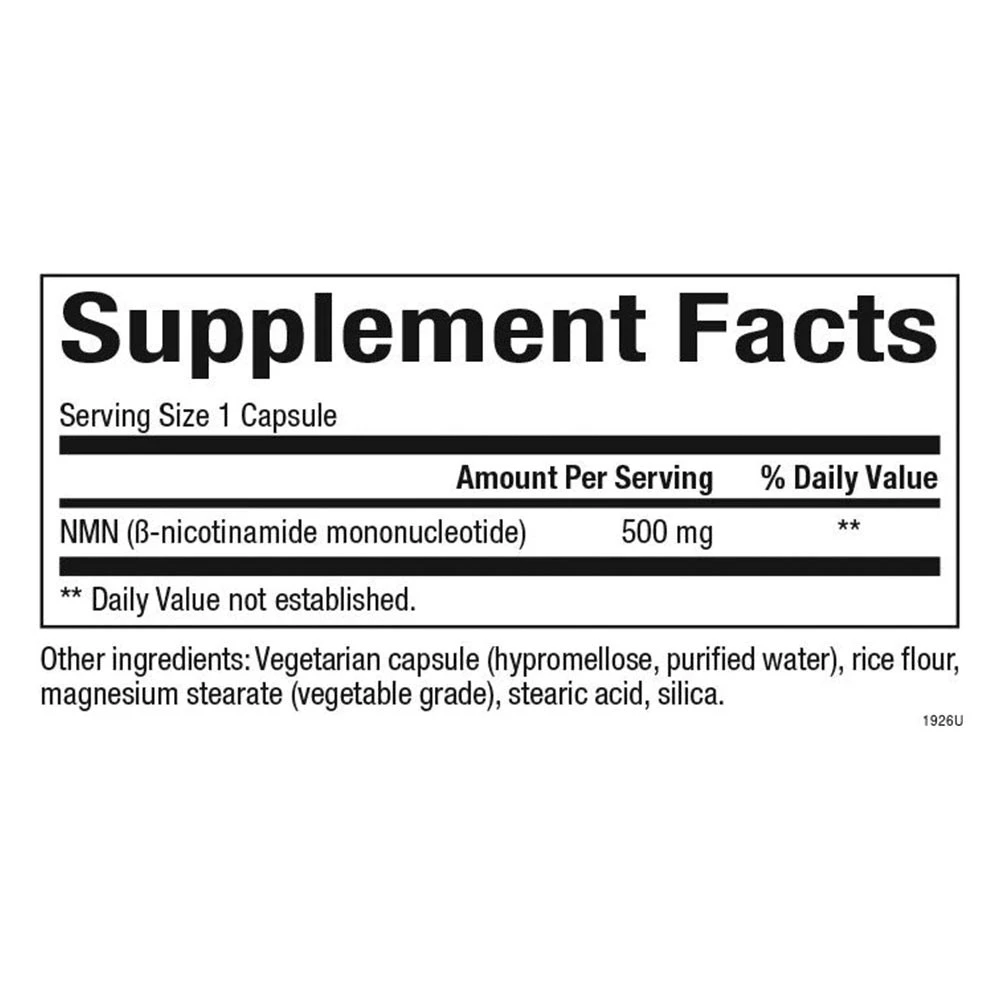 Natural Factors - RegenerLife NMNSurge NAD+-boost 500 mg (30 kapsler) - Billede 2