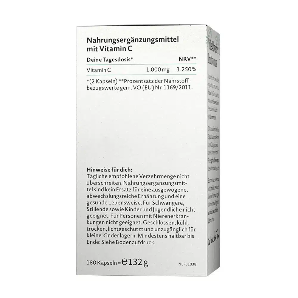 Nature Love - Bufferet C-vitamin 180 kapsler - Billede 2