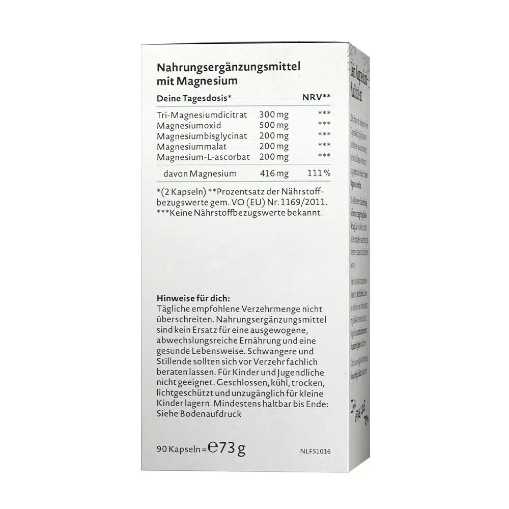 Nature Love - Magnesiumkompleks 90 vegetabilske kapsler - Billede 2