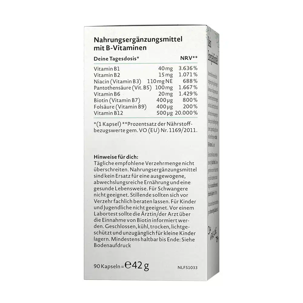 Nature Love - Vitamin B-kompleks 90 kapsler - Billede 2
