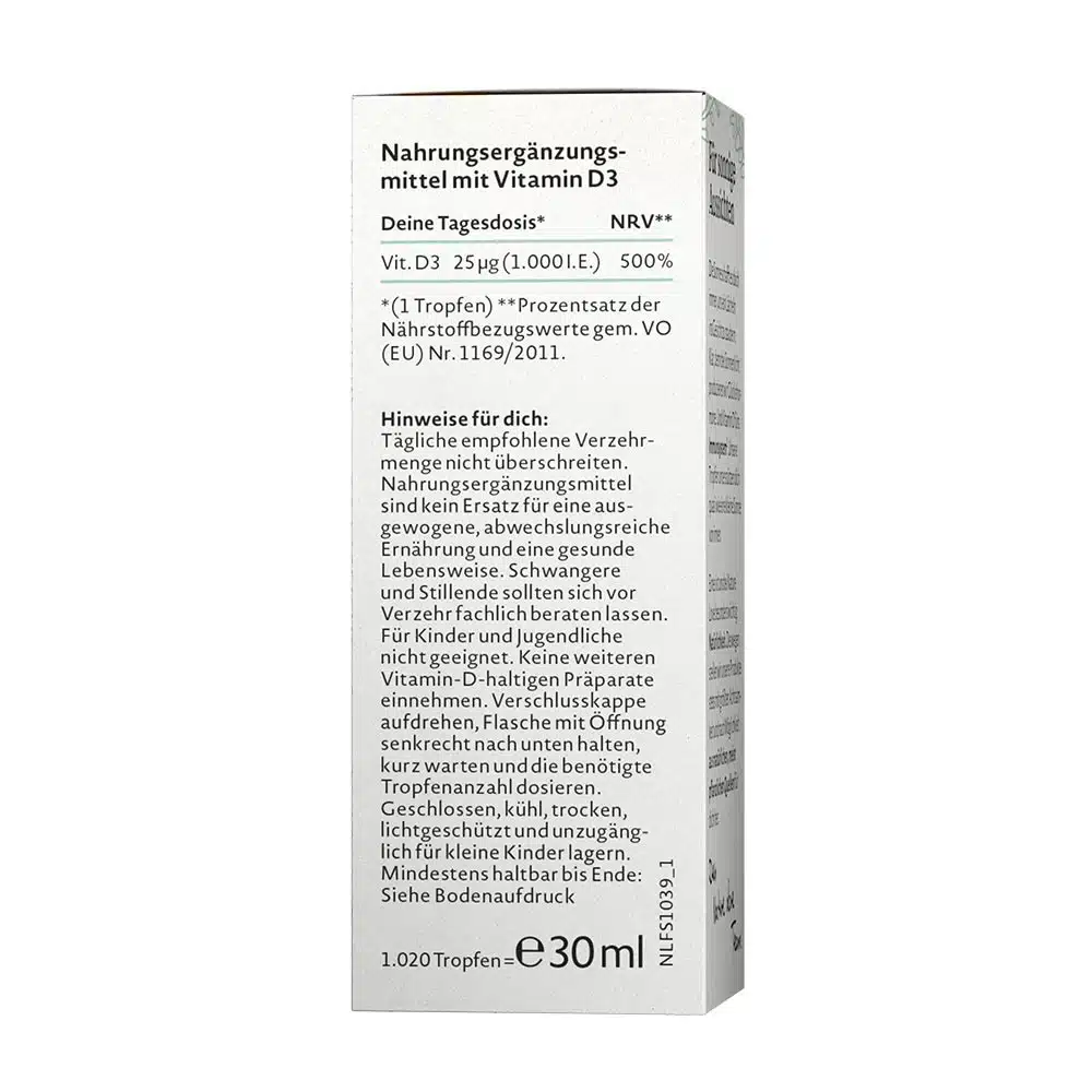 Nature Love - Vitamin D3 1000 IE (30 ml) - Billede 2