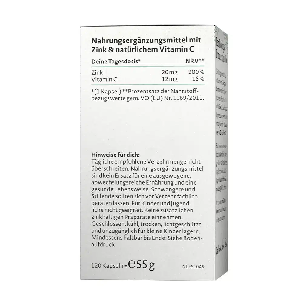 Nature Love - Zink og C-vitamin 120 kapsler - Billede 2