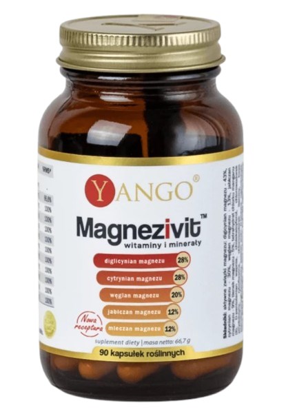 Yango - Magnezivit magnesium og mineraler 90 kapsler billede