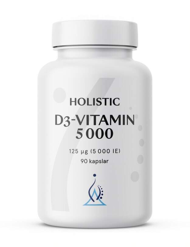 D3-vitamin 5000 (125 µg) ekstra højdosering 90 vegetabilske kapsler