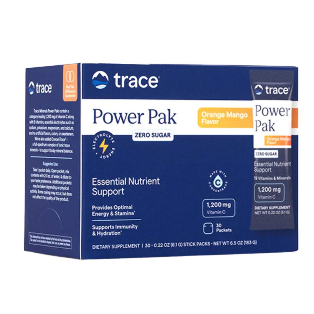 Trace Minerals - Electrolyte Stamina Power Pak Sugar Free Keto Friendly Orange/Mango 30 packets
