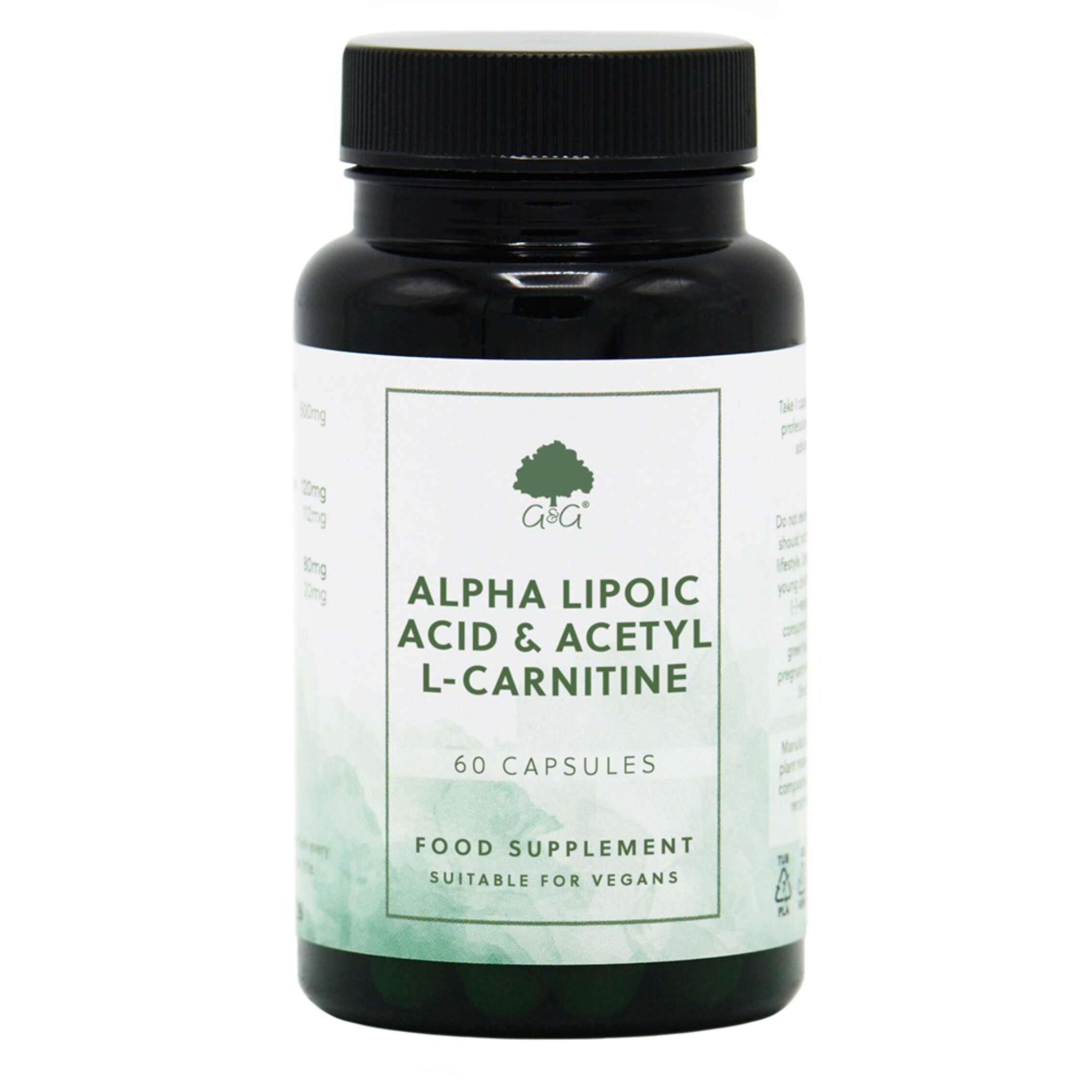 G&amp;G Vitamins - G&G Alpha Lipolic Acid and Acetyl L-Carnitine 60 kapslar