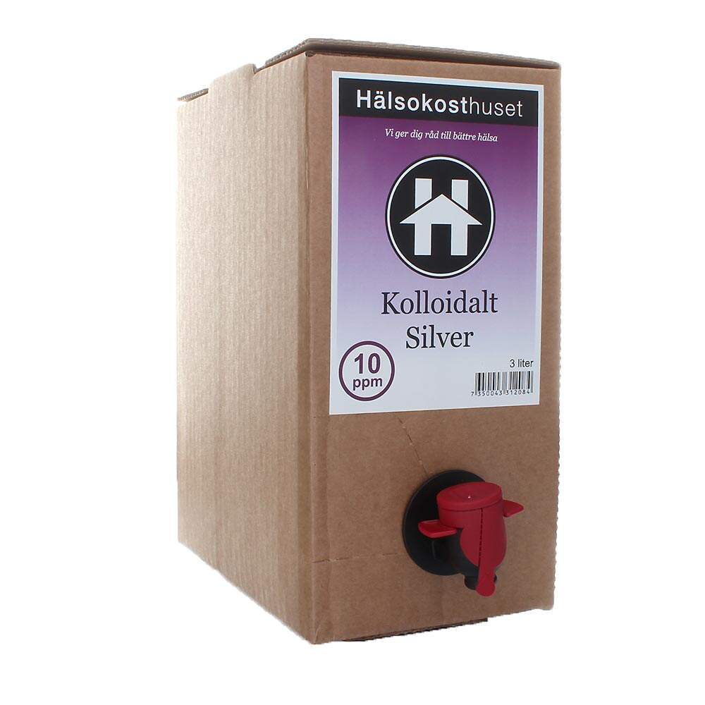 Hälsokosthuset - Hälsokosthuset Kolloidalt Silver 3 liter 10 ppm BIB