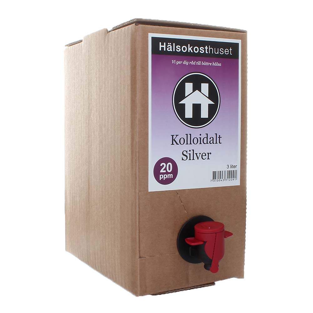 Hälsokosthuset - Hälsokosthuset Kolloidalt Silver 3 liter 20 ppm BIB