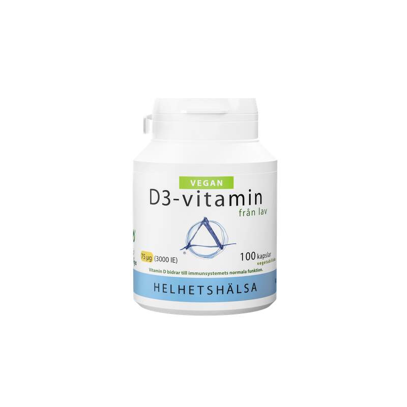 Helhetshälsa - Helhetshälsa D3 Vegan D-vitamin från lav 75 ug 100 kapslar