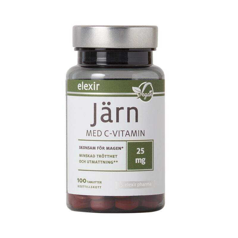 Elexir Pharma - Järn med C-vitamin 100 tabletter