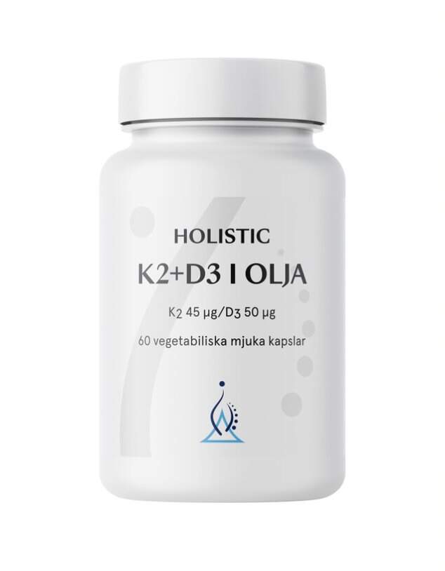Holistic - K2 + D3 i olja 60 vegkapslar
