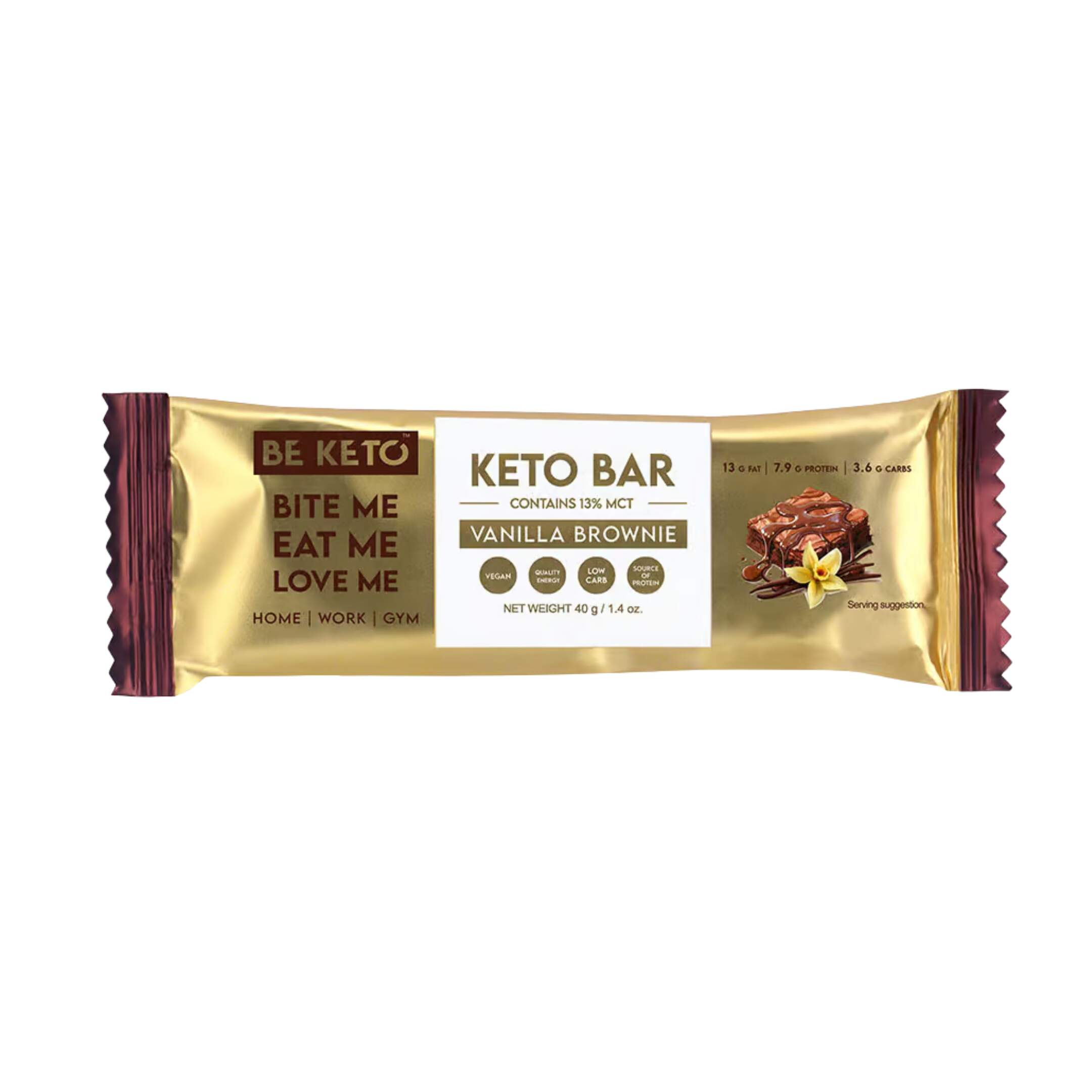 BeKeto - KETO Bar Vanilla Brownie 40g