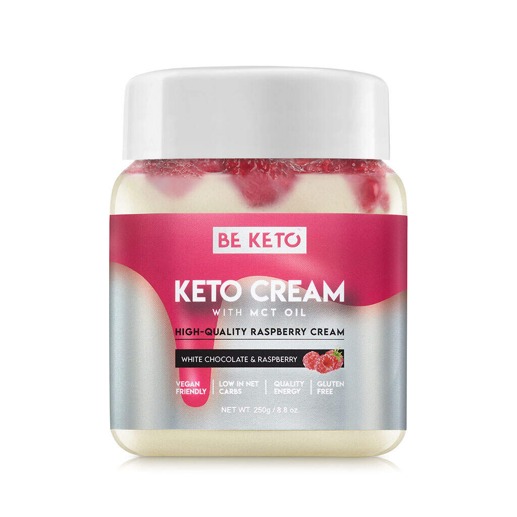 BeKeto - KETO Cream – White Chocolate & Raspberry +MCT 250G