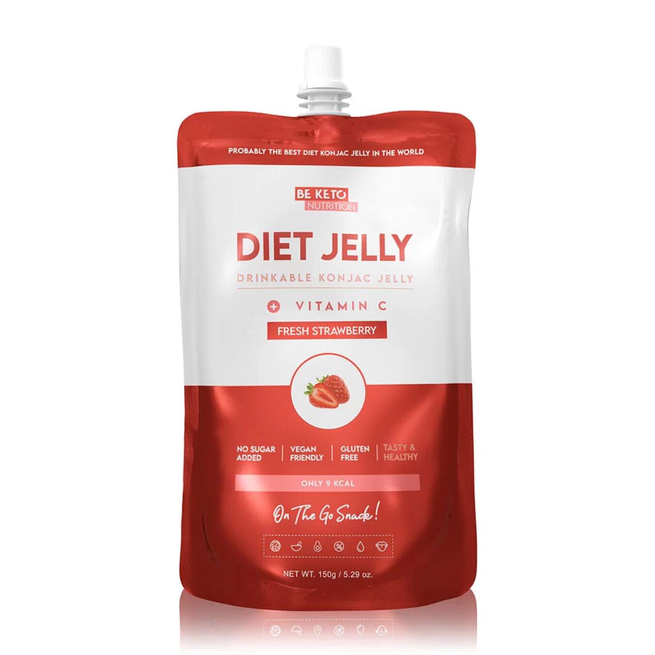 BeKeto - KETO Diet Jelly Konjac – Fresh Strawberry – 150g