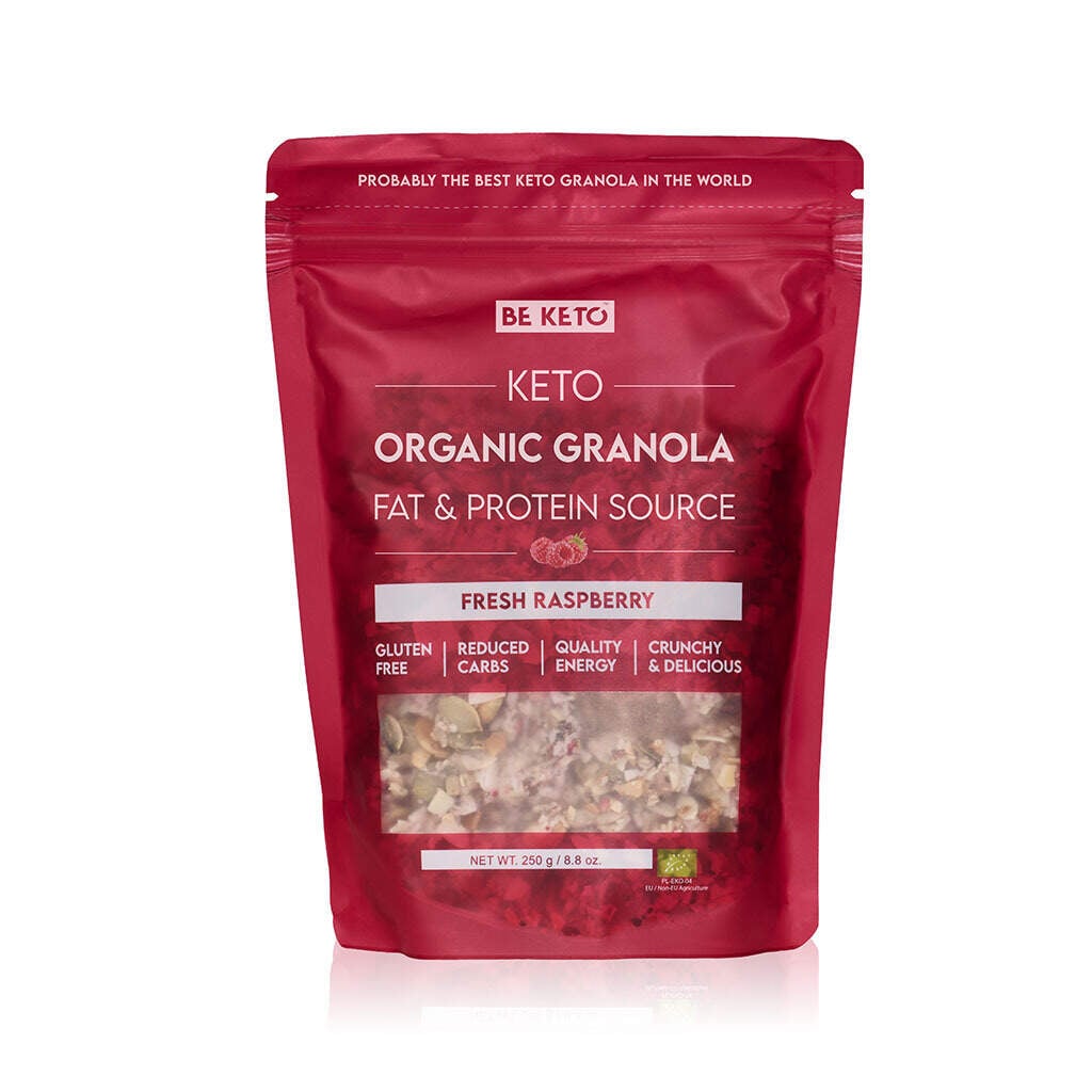 BeKeto - KETO Organic Granola – Fresh Raspberry 250g EKO