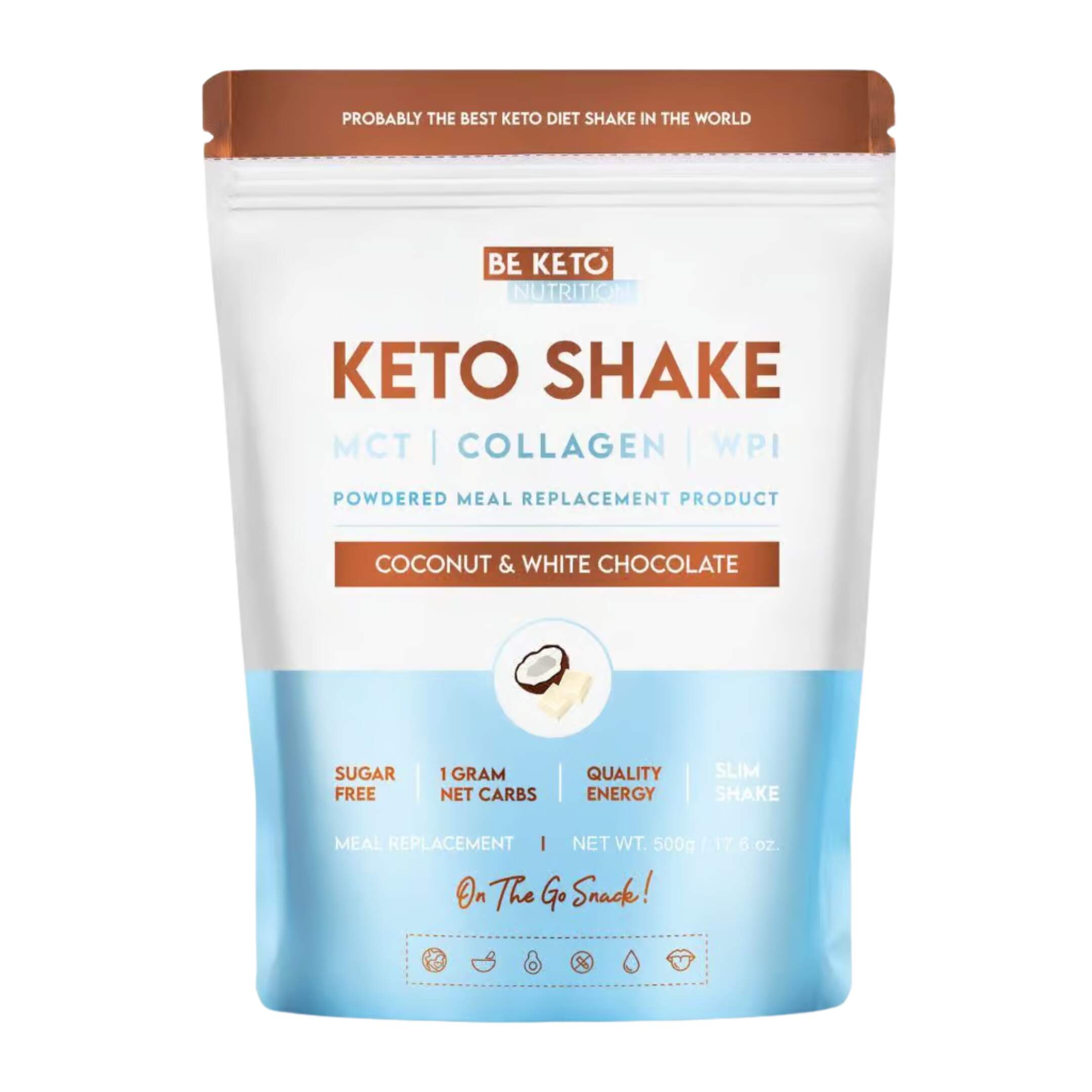 BeKeto - KETO Shake – Coconut & White Chocolate 500g