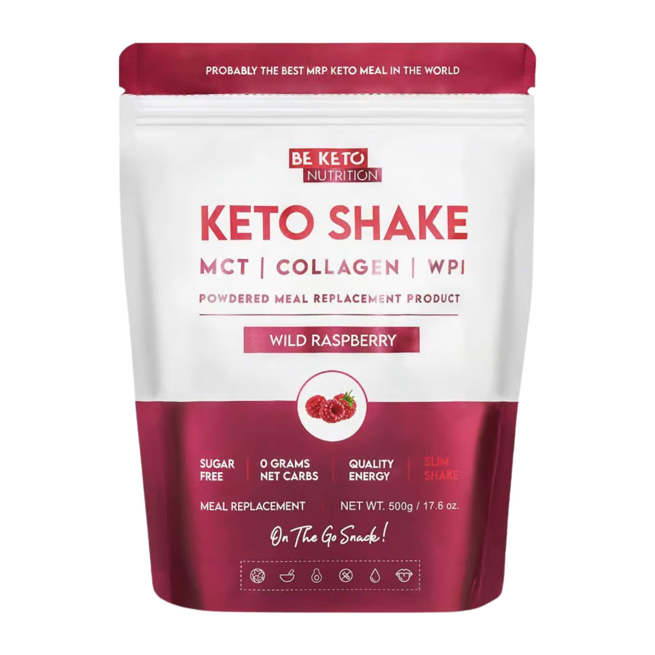 BeKeto - KETO Shake – Wild Raspberry 500g