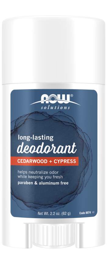 NOW Foods - Long-Lasting Deodorant Stick, Cedarwood + Cypress