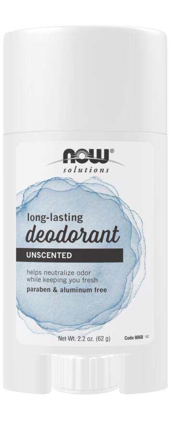 NOW Foods - Long-Lasting Deodorant Stick, Unscented (Oparfymerad)