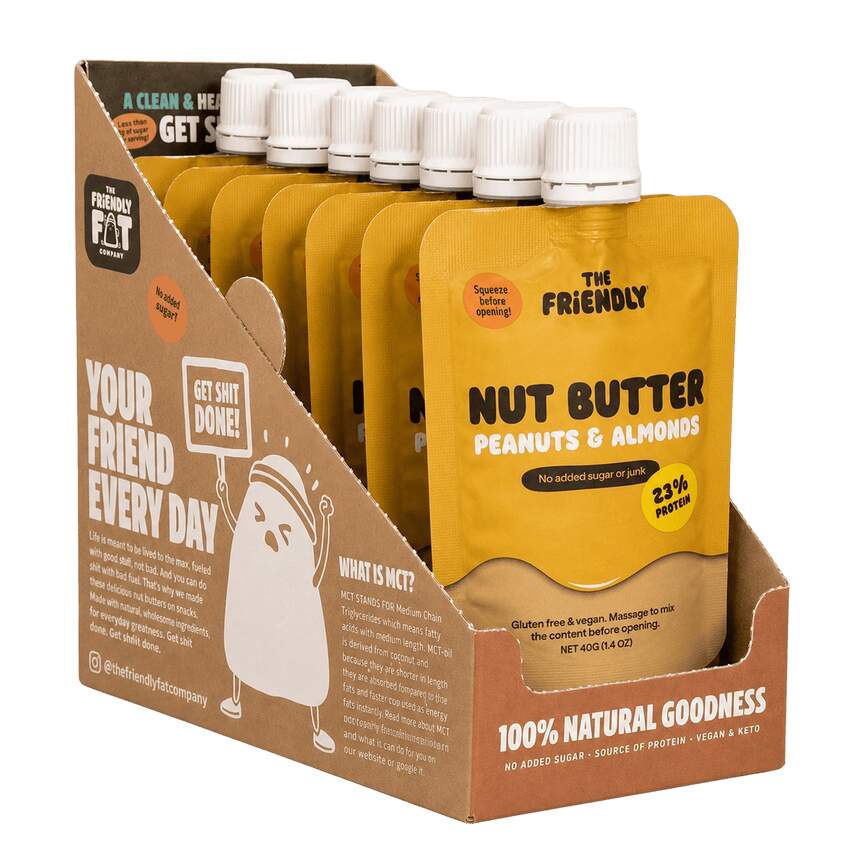 The Friendly - Nut butter Peanuts & Almonds 40g 12-pack