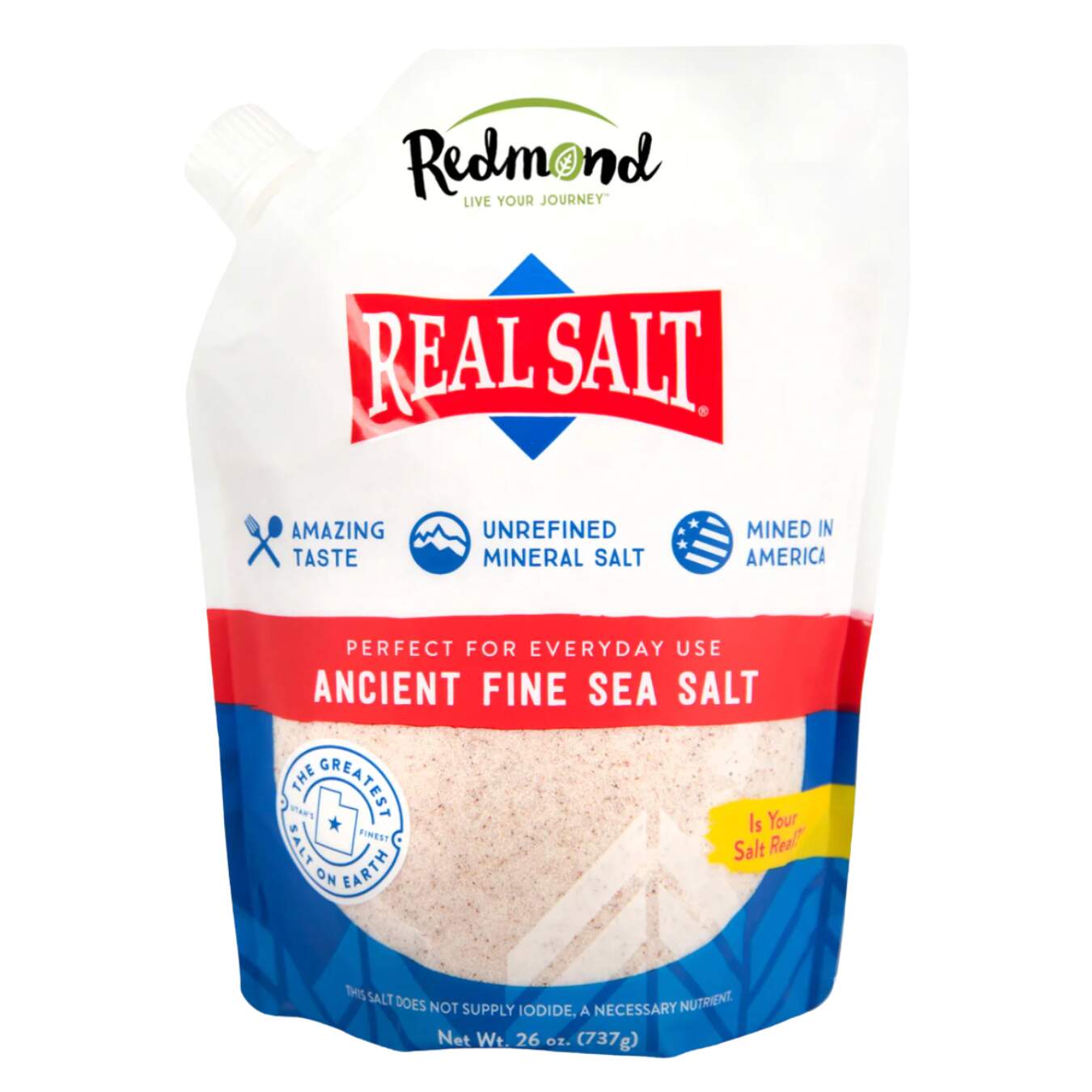 Redmond Real Salt - Real Salt FINE 26 oz 737g Pouch