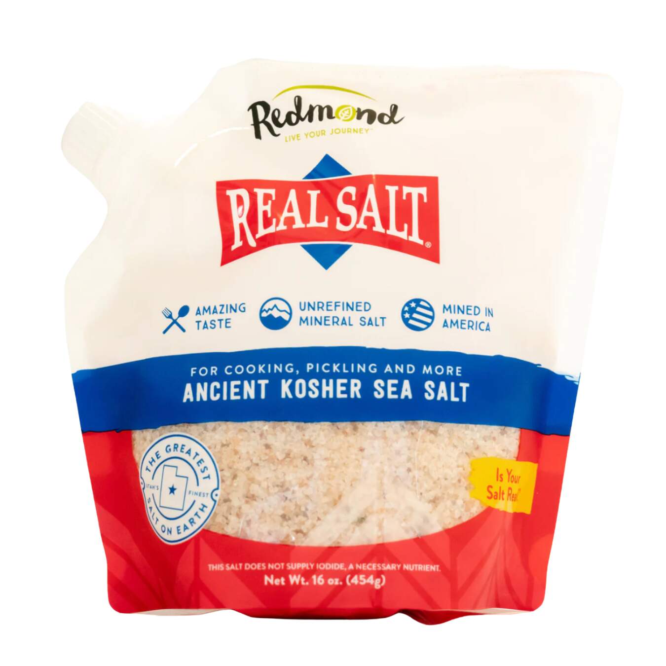 Redmond Real Salt - Real Salt KOSHER 16 oz 454g Pouch