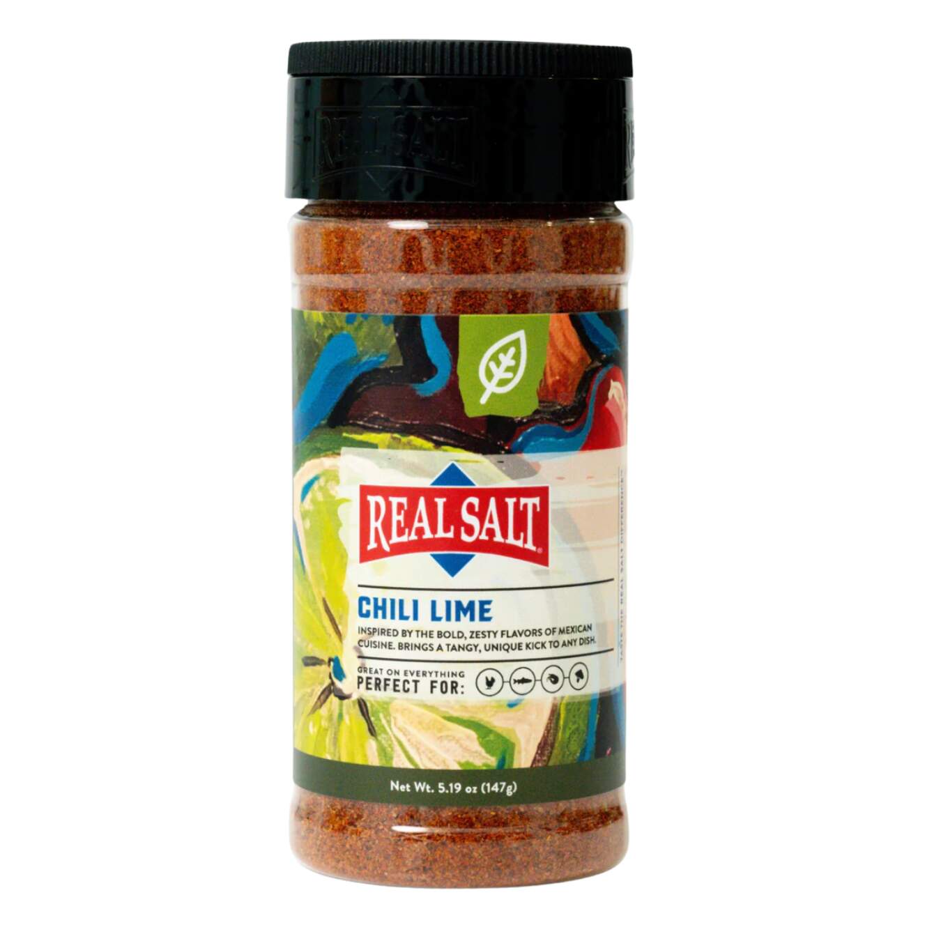 Redmond Real Salt - Real Salt Seasonings CHILI LIME 5.95 oz 168g Shaker