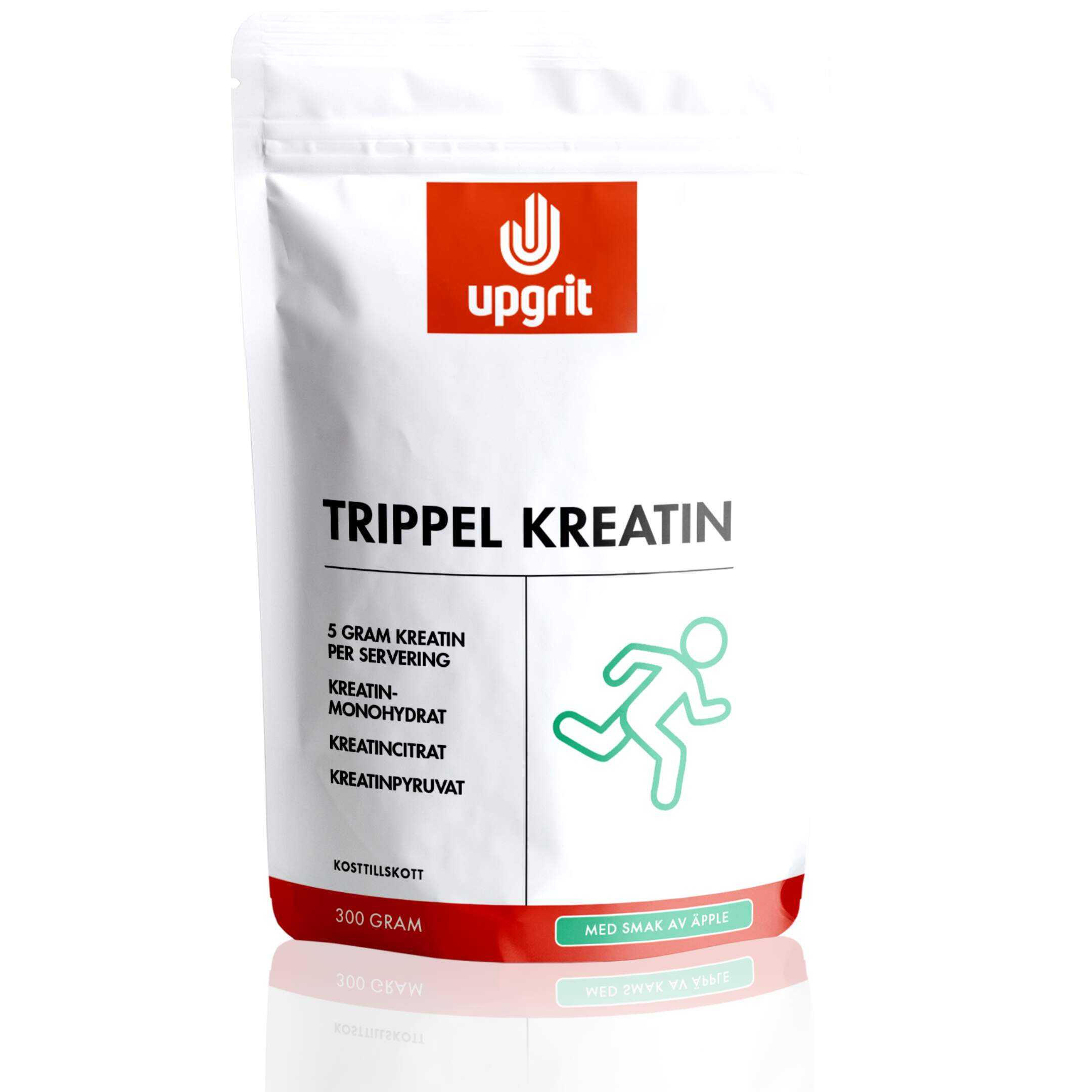 Upgrit - Trippel Kreatin Äpple 300 gram