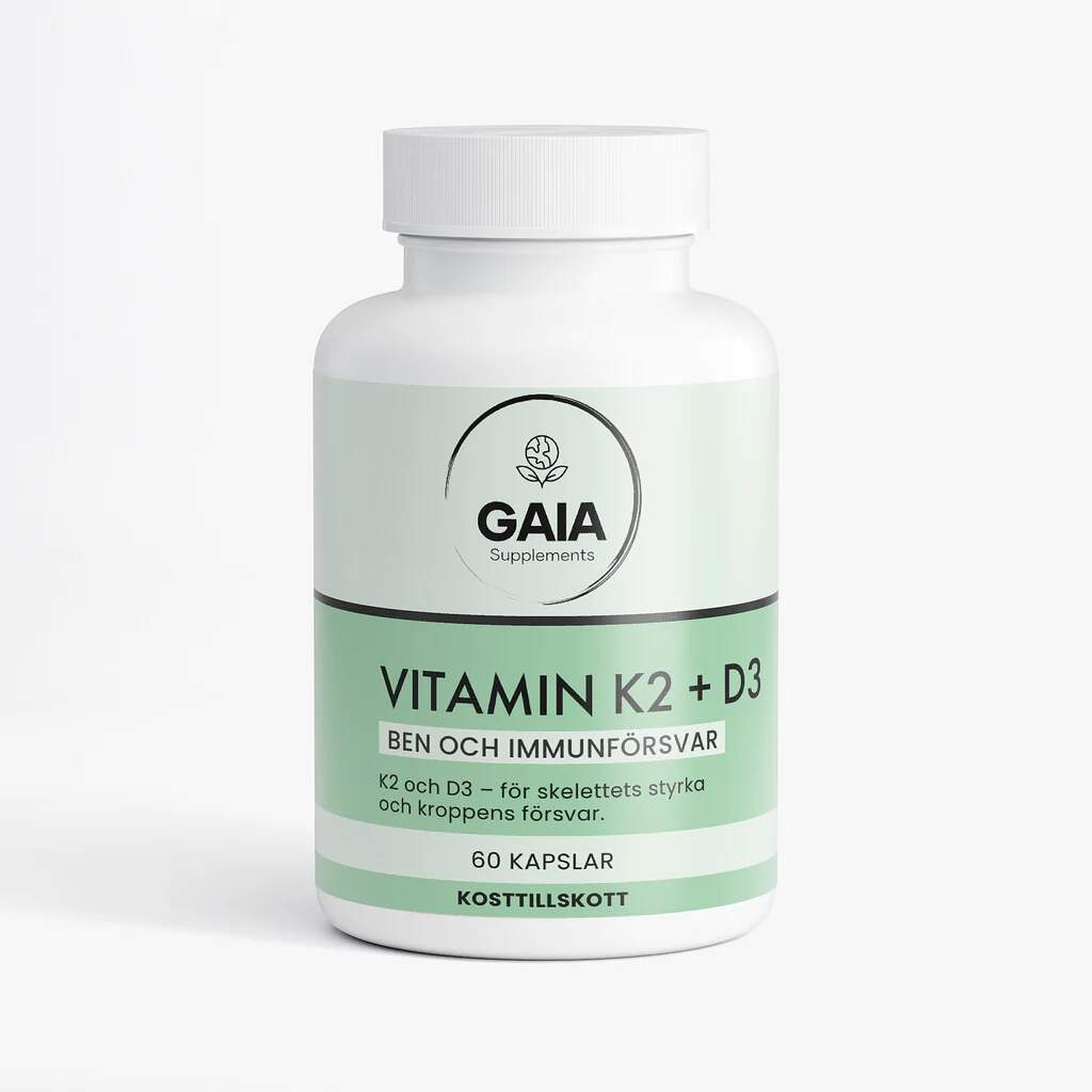 Gaia Supplements - Vitamin K2 + D3 60 Kapslar