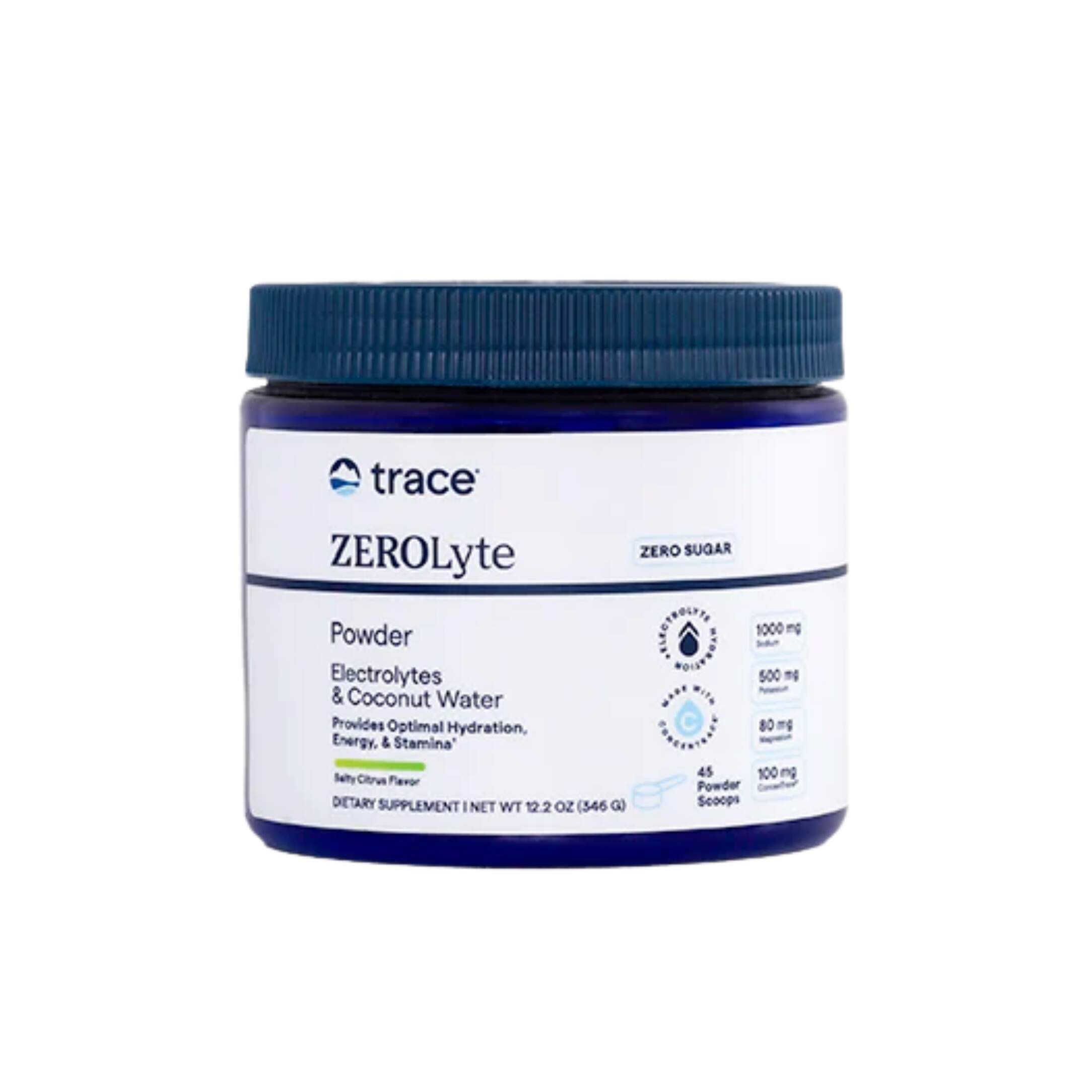 Trace Minerals - ZeroLyte Canister Salty Citrus 45 servings