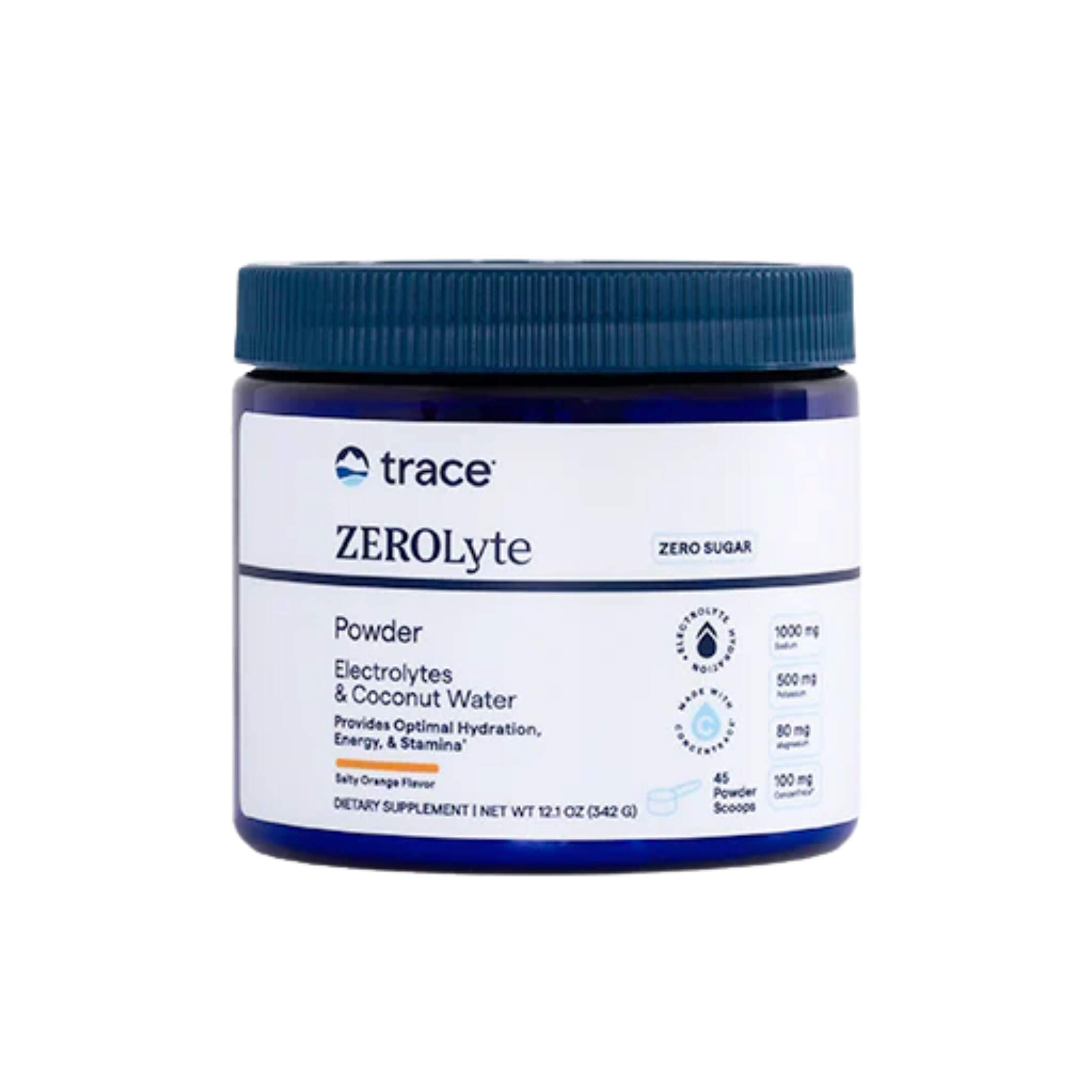 Trace Minerals - ZeroLyte Canister Salty Orange 45 servings