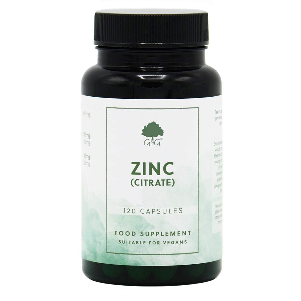 G&amp;G Vitamins - Zinc Citrate 15 mg 120 vegcaps
